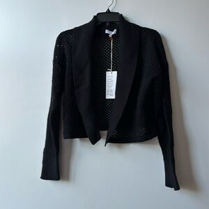 NWT J SOCIETY Bolero Sweater in Black Sz S